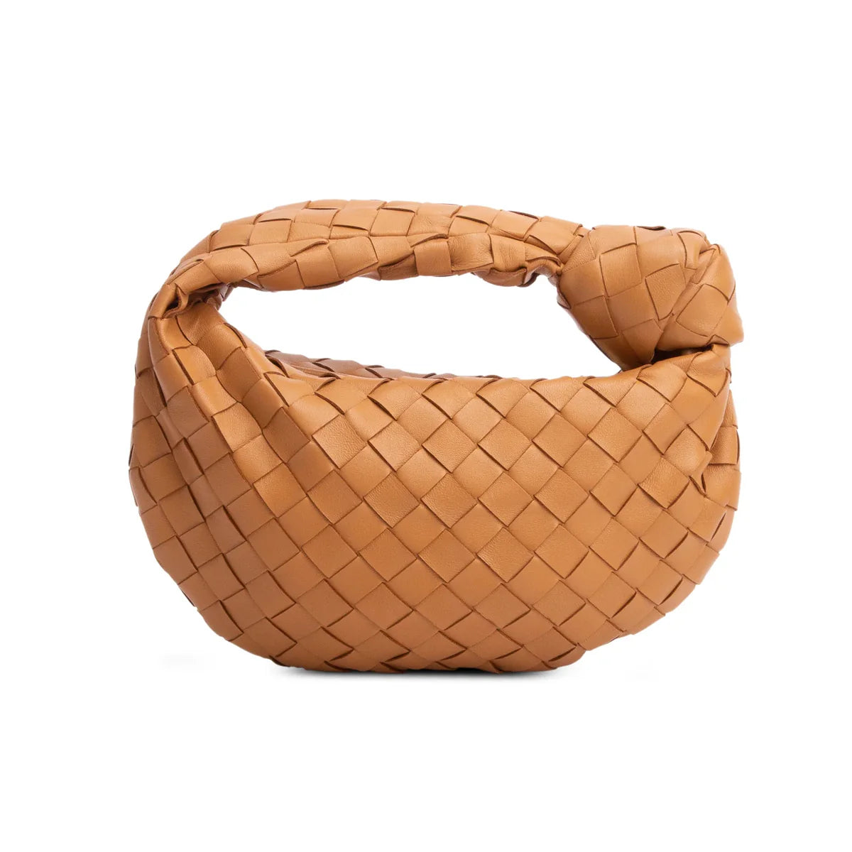 Bottega Veneta Brown Lambskin Intrecciato Mini Jodie