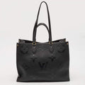 Louis Vuitton Black Monogram Empreinte Leather On The Go GM Bag