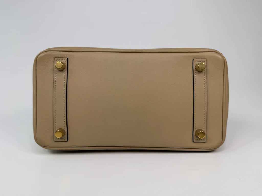 HERMÈS BIRKIN 25 IN TRENCH SWIFT LEATHER WITH GOLD HARDWARE