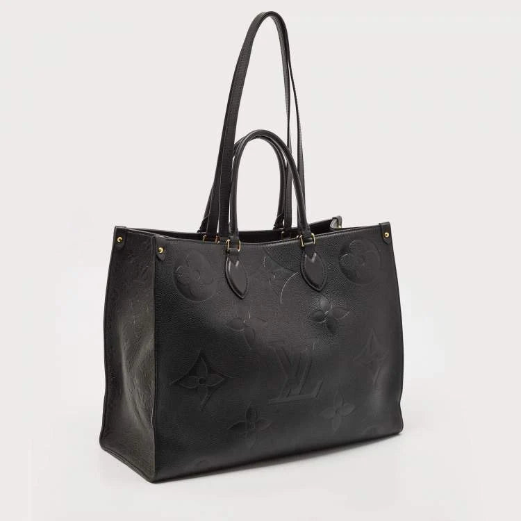 Louis Vuitton Black Monogram Empreinte Leather On The Go GM Bag