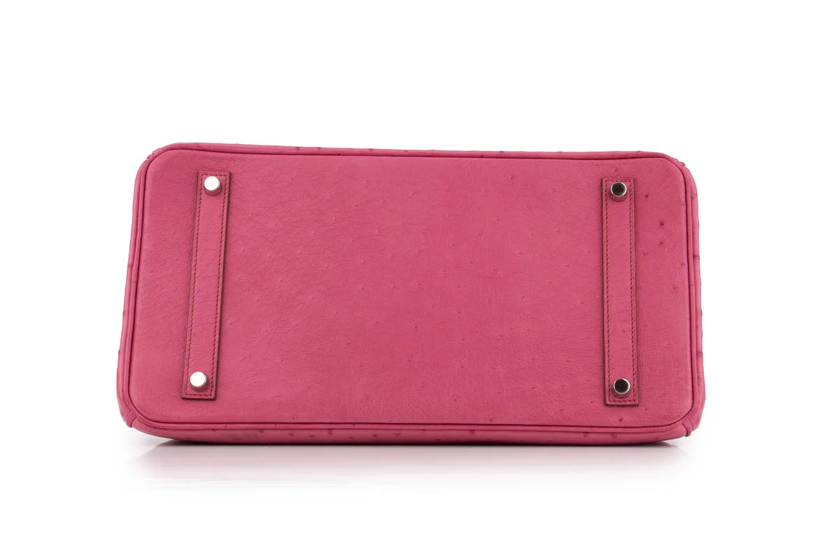 Hermès Birkin 35 Ostrich Rose Poure PHW