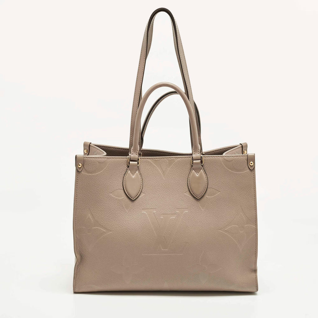 Louis Vuitton Onthego MM Beige Giant Empriente Leather Bag