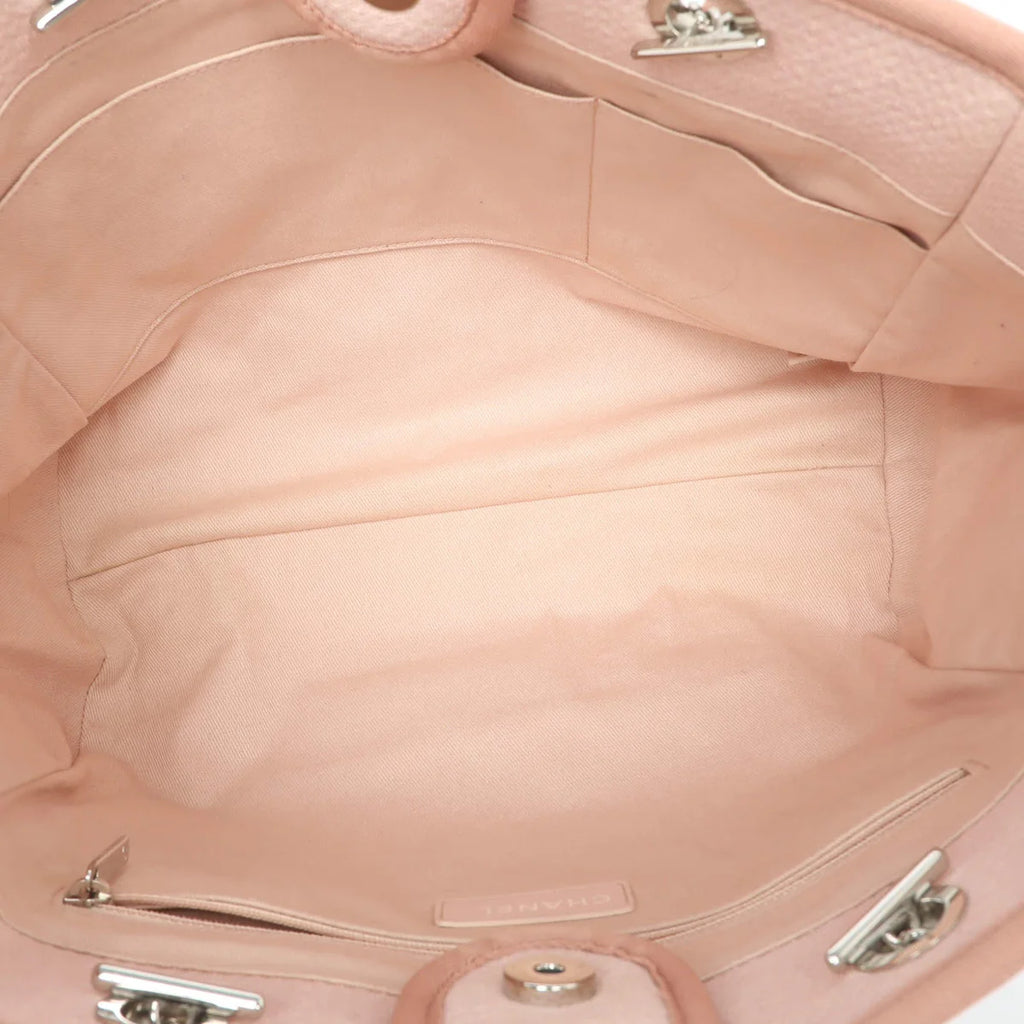 Chanel Deauville Medium Pink Canvas Tote