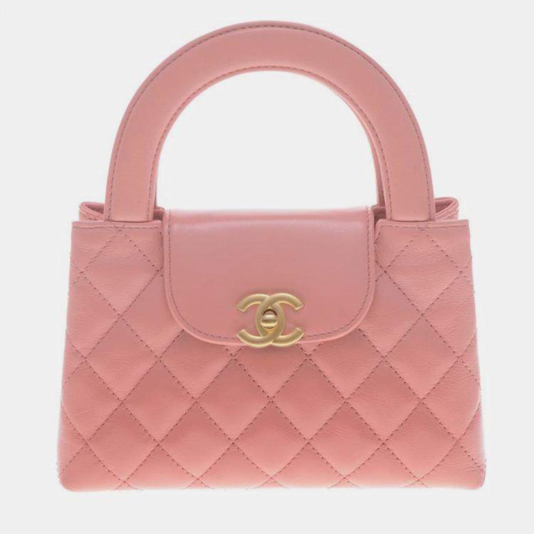 Chanel Pink Leather Kelly Shopping Bag