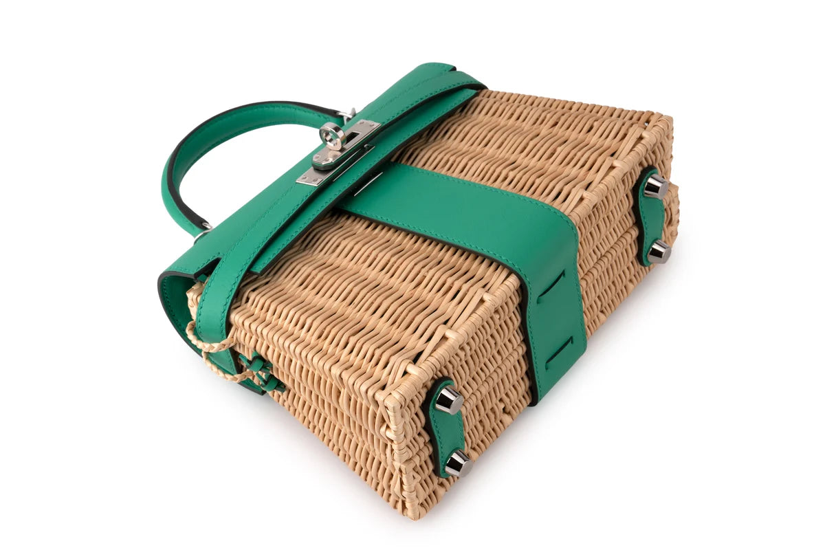 Hermès Mini Kelly Picnic Vert Comic PHW