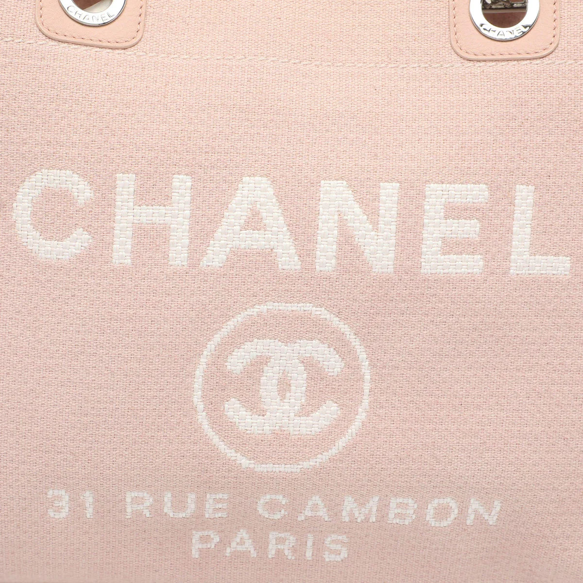 Chanel Deauville Medium Pink Canvas Tote