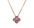 VAN CLEEF & ARPELS VINTAGE ALHAMBRA Limited Edition Holiday Pendant Rhodonite