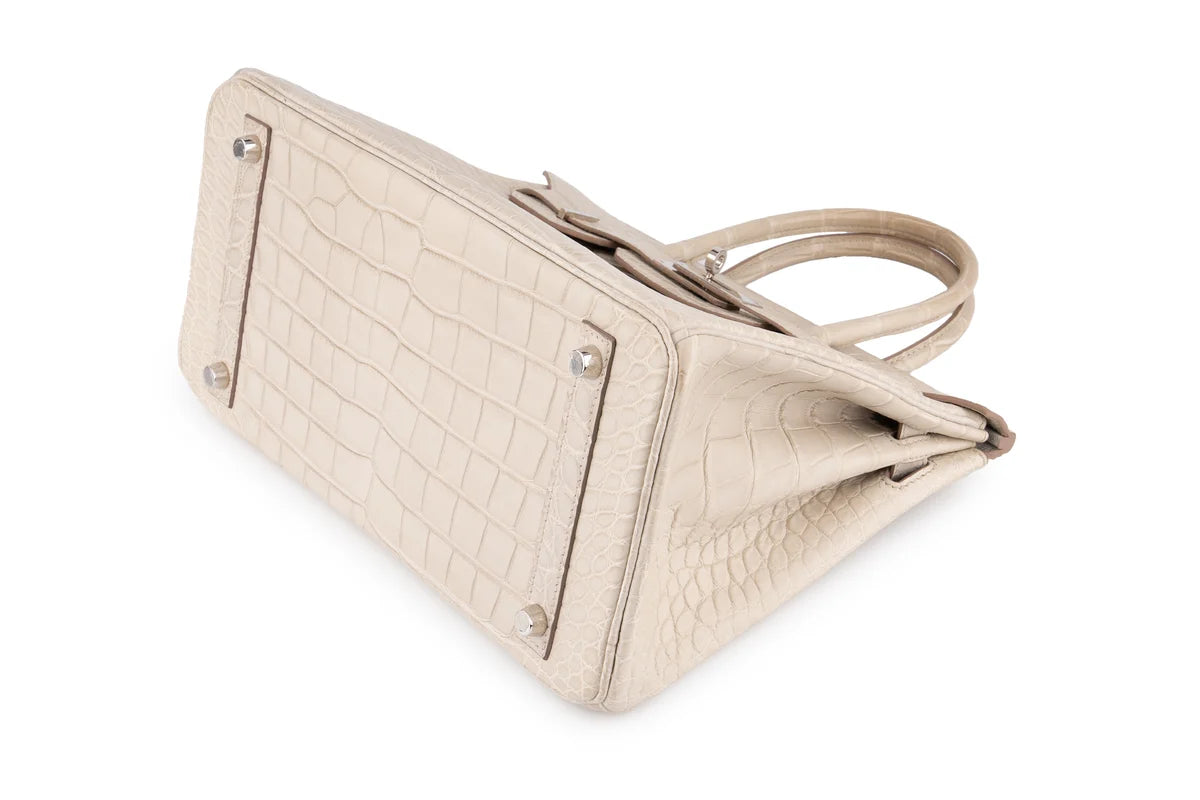 Hermès Birkin 30 Croc Beton PHW
