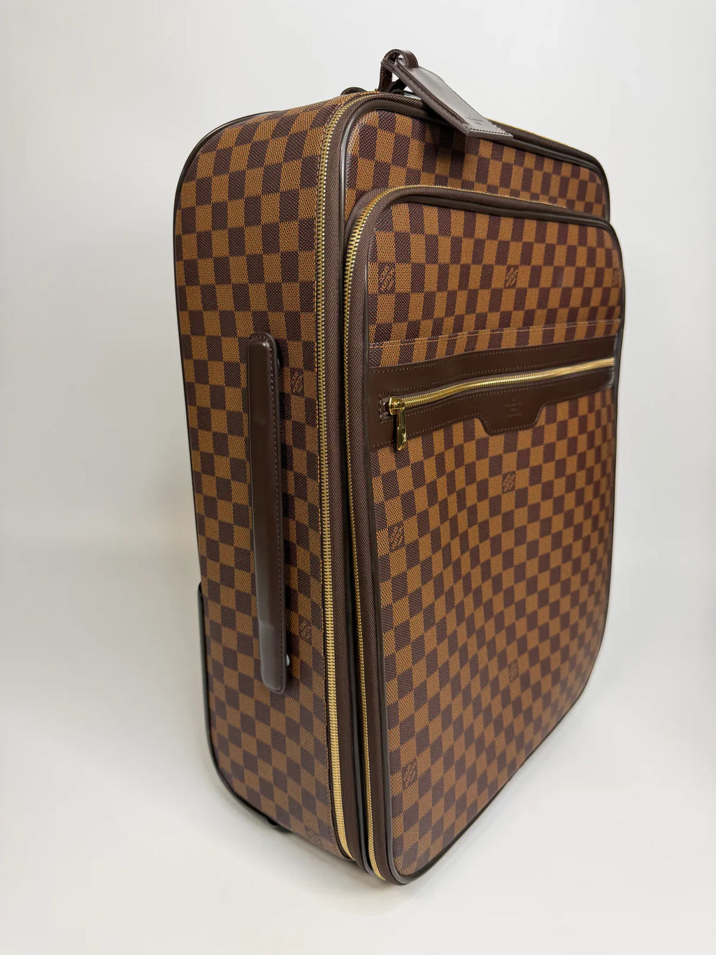 LOUIS VUITTON PÉGASE SUITCASE IN DAMIER EBENE WITH GOLD HARDWARE