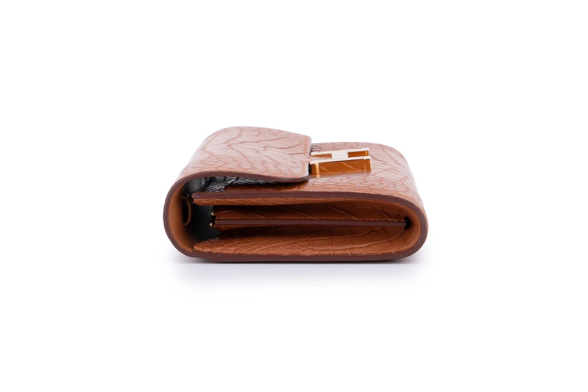Hermès Constance To Go Exotic Crocodile Gold GHW
