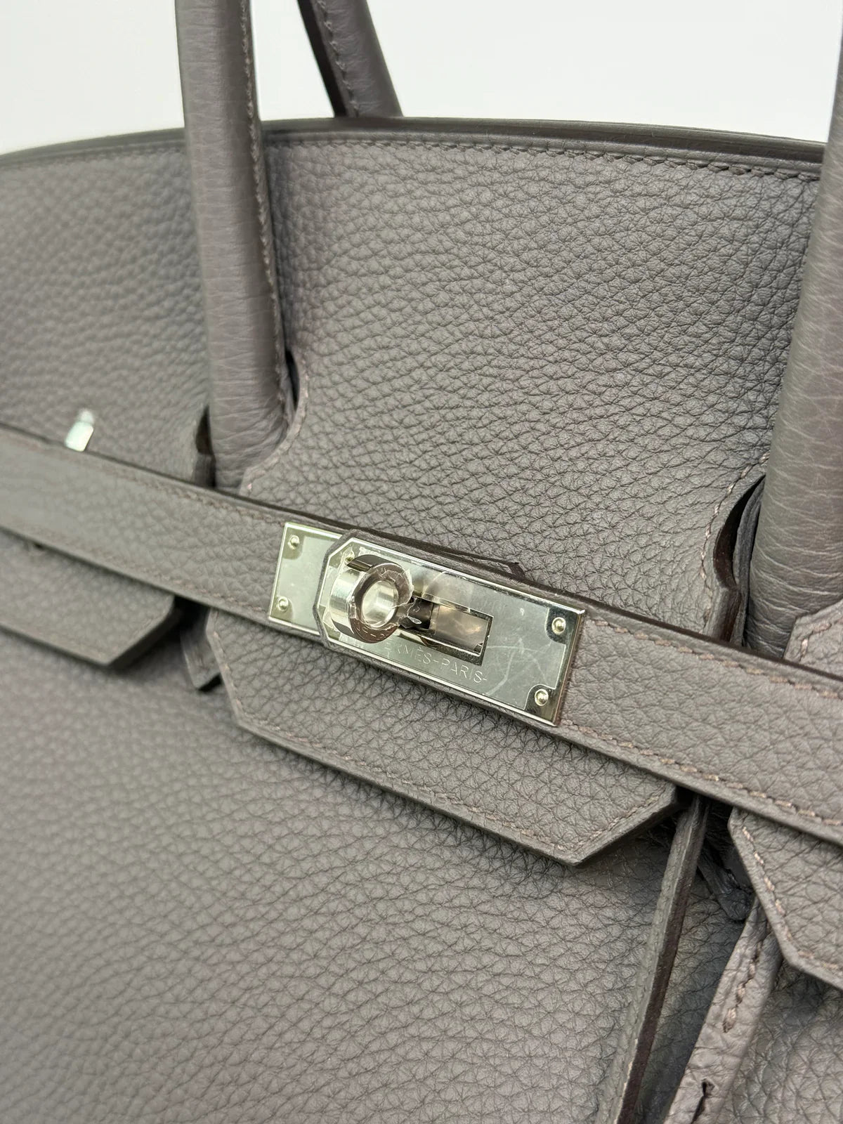 HERMÈS BIRKIN 35 IN GRIS ETAIN TOGO LEATHER WITH PALLADIUM HARDWARE
