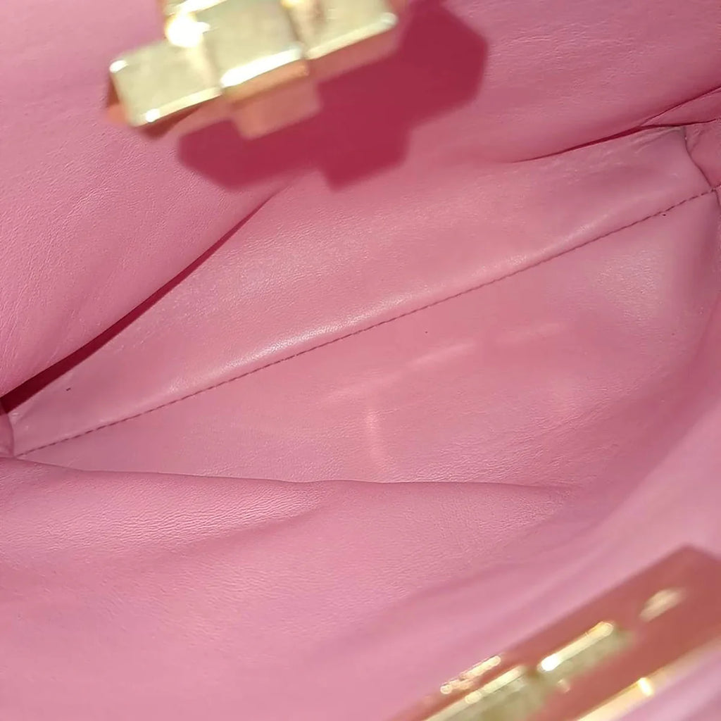 Valentino Pink Leather Rockstud Tote and Shoulder Bag