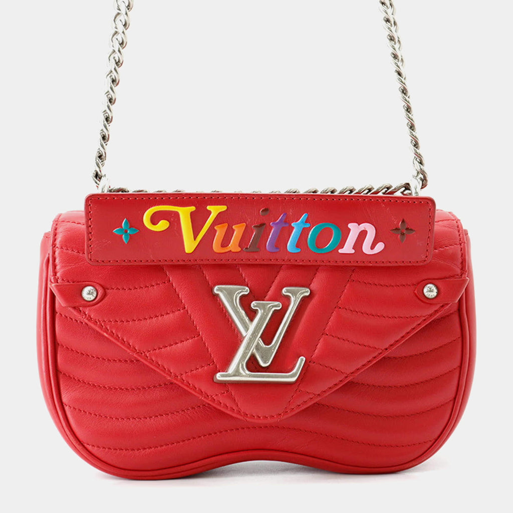 Louis Vuitton New Wave Chain Bag Red Leather Size Pm
