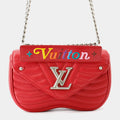 Louis Vuitton New Wave Chain Bag Red Leather Size Pm