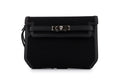 Hermès Kelly 25 Depeches Togo / Canvas Noir PHW