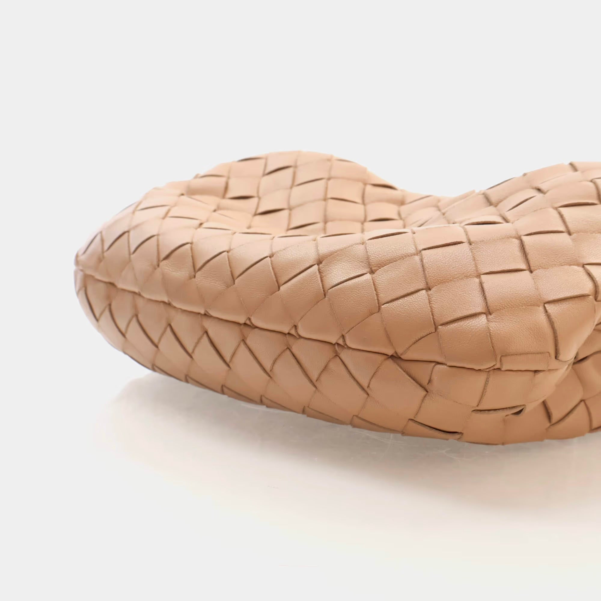 Bottega Veneta Mini Jodie Almond Lambskin Leather Top Handle Bag