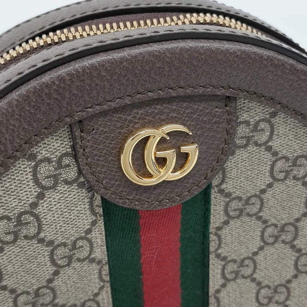 Gucci Multicolor PVC Ophidia Mini GG Round Shoulder Bag