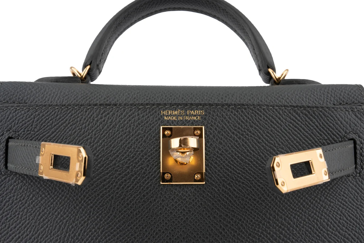 Hermès Mini Kelly Epsom Vert Mangrove GHW