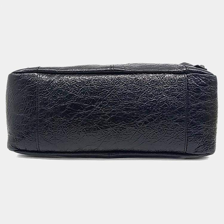 Balenciaga Black Leather Le City Moto Small
