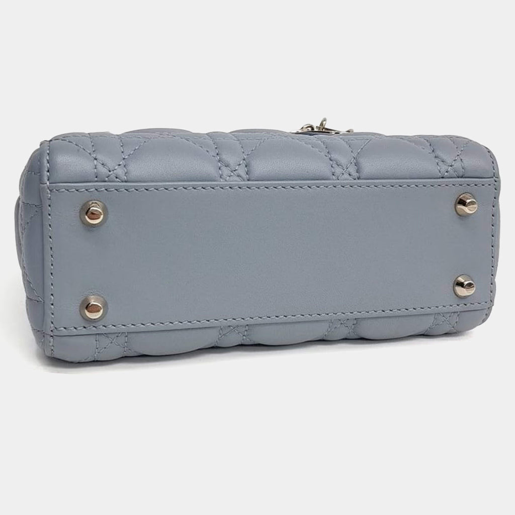 Christian Dior Lady Sky Blue Leather Mini Bag