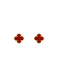 Van Cleef & Arpels Vintage Alhambra Earrings Carnelian