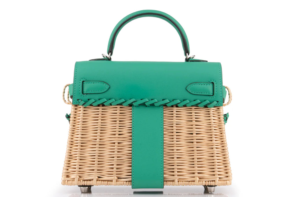 Hermès Mini Kelly Picnic Vert Comic PHW
