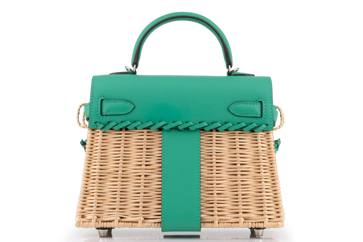 Hermès Mini Kelly Picnic Vert Comic PHW