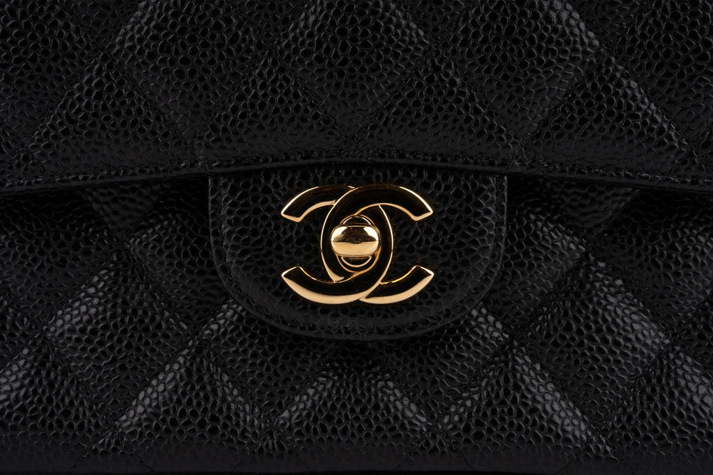 Chanel Classic Medium Double Flap Caviar Black GHW