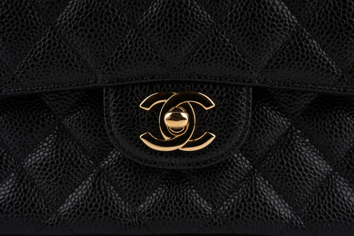 Chanel Classic Medium Double Flap Caviar Black GHW