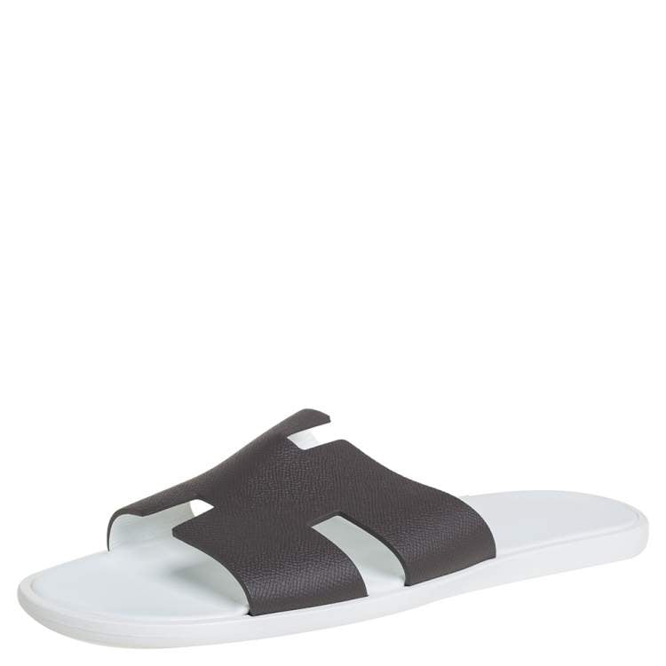 Hermes Brown Leather Izmir Sandals Size 39