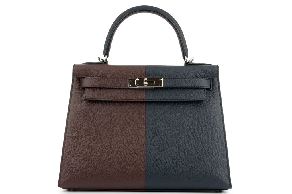 Hermès Kelly 28 Epsom Rouge / Indigo PHW