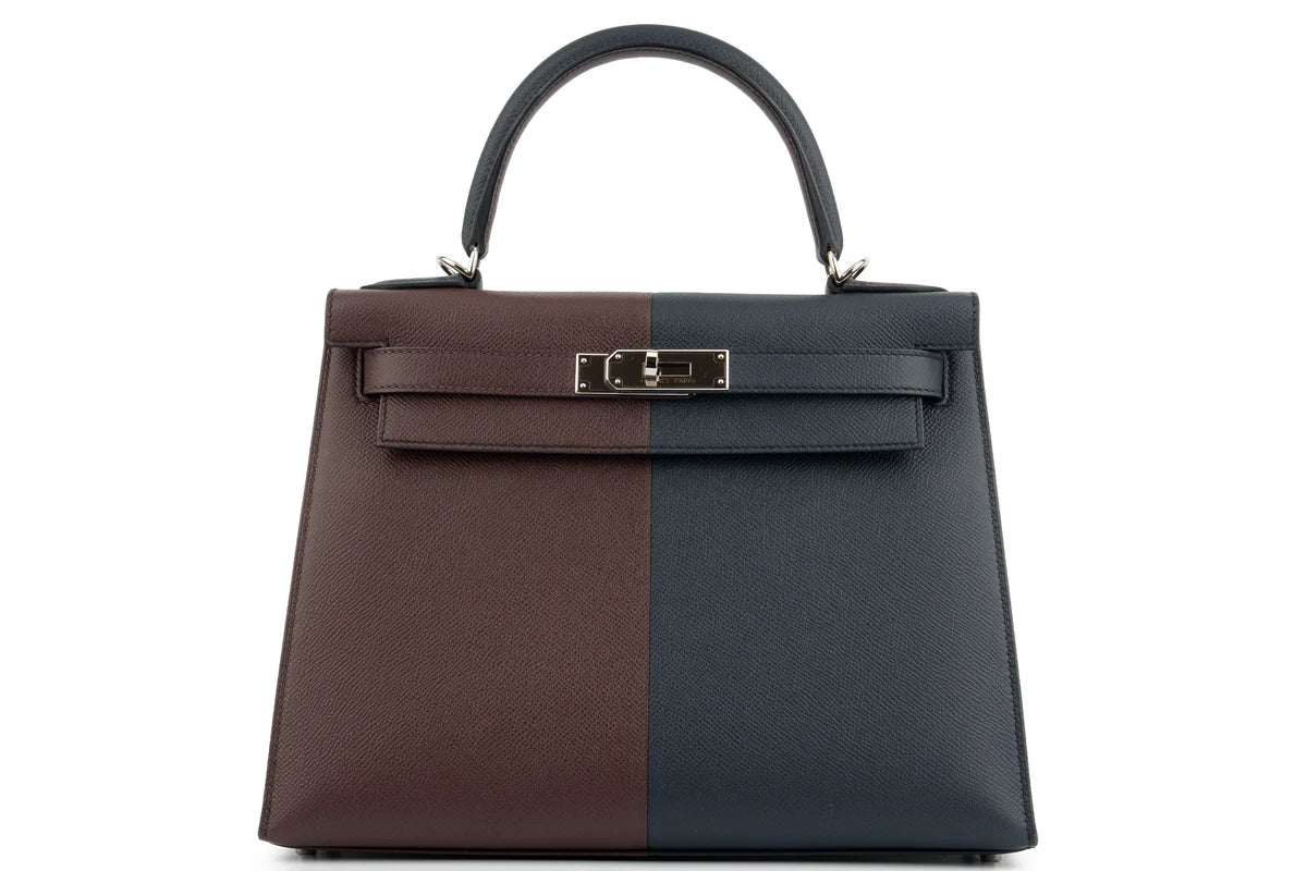 Hermès Kelly 28 Epsom Rouge / Indigo PHW