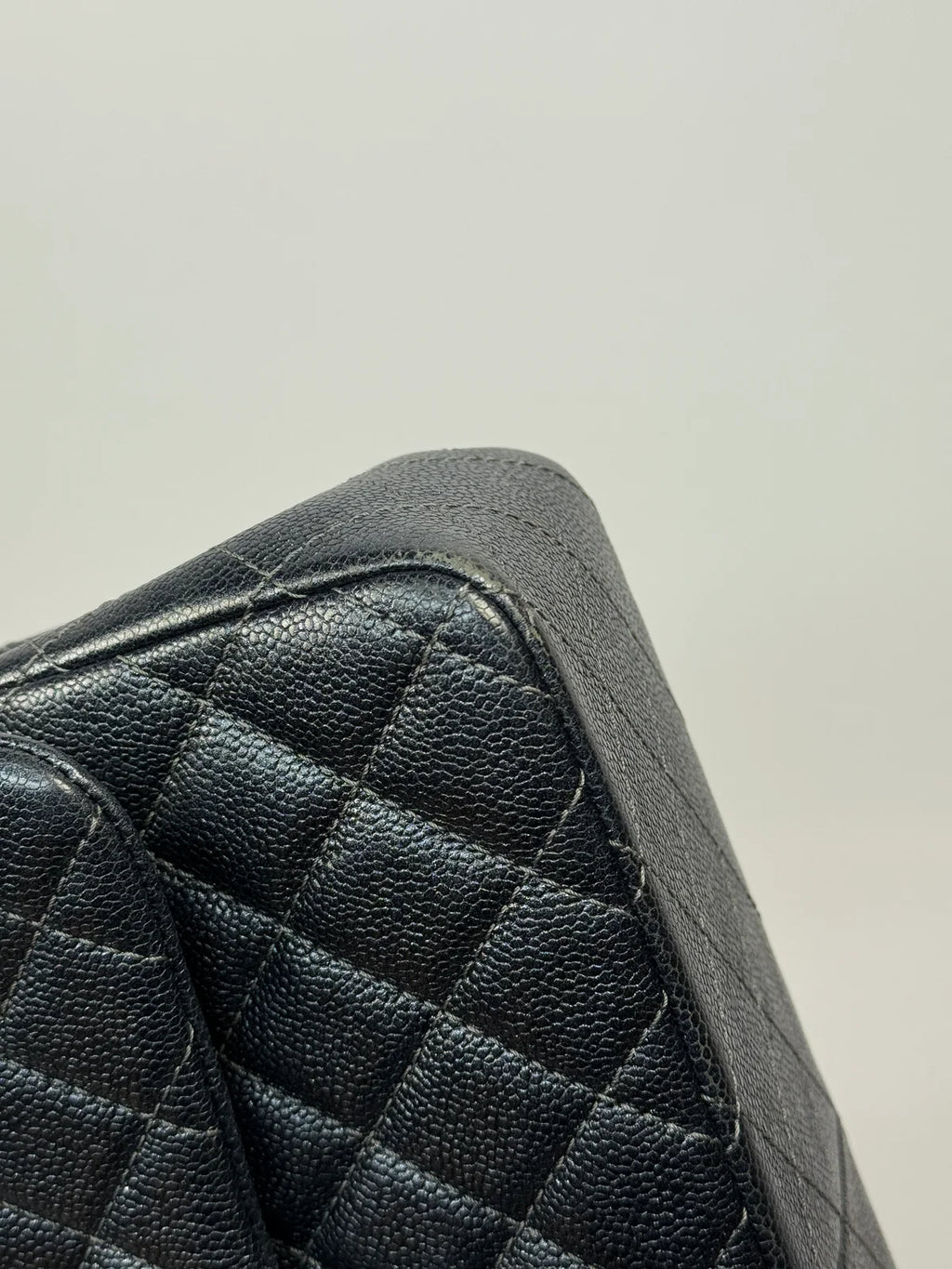 CHANEL JUMBO GUNMETAL METALLIC CALFSKIN LEATHER WITH RUTHENIUM HARDWARE