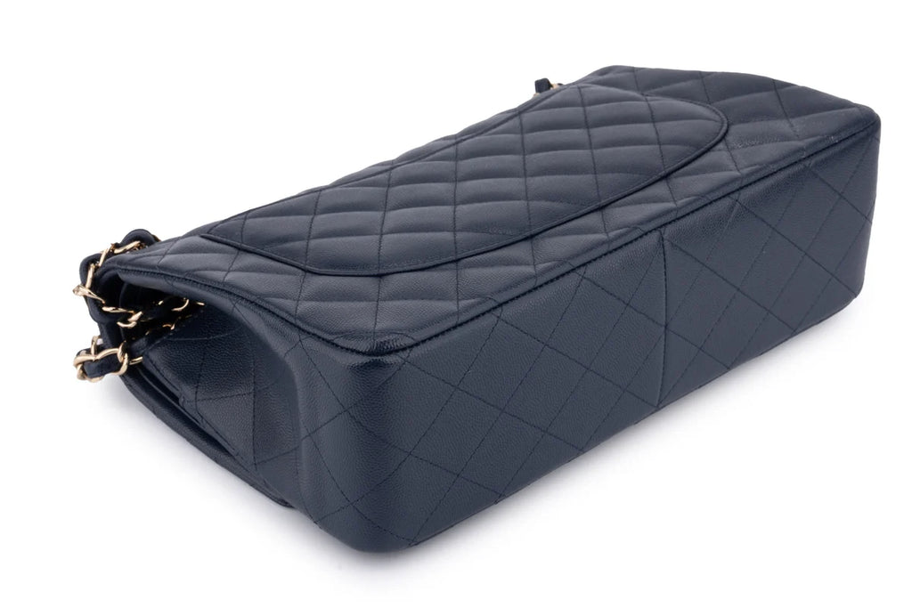 Chanel Jumbo Flap Bag Caviar Navy Blue GHW