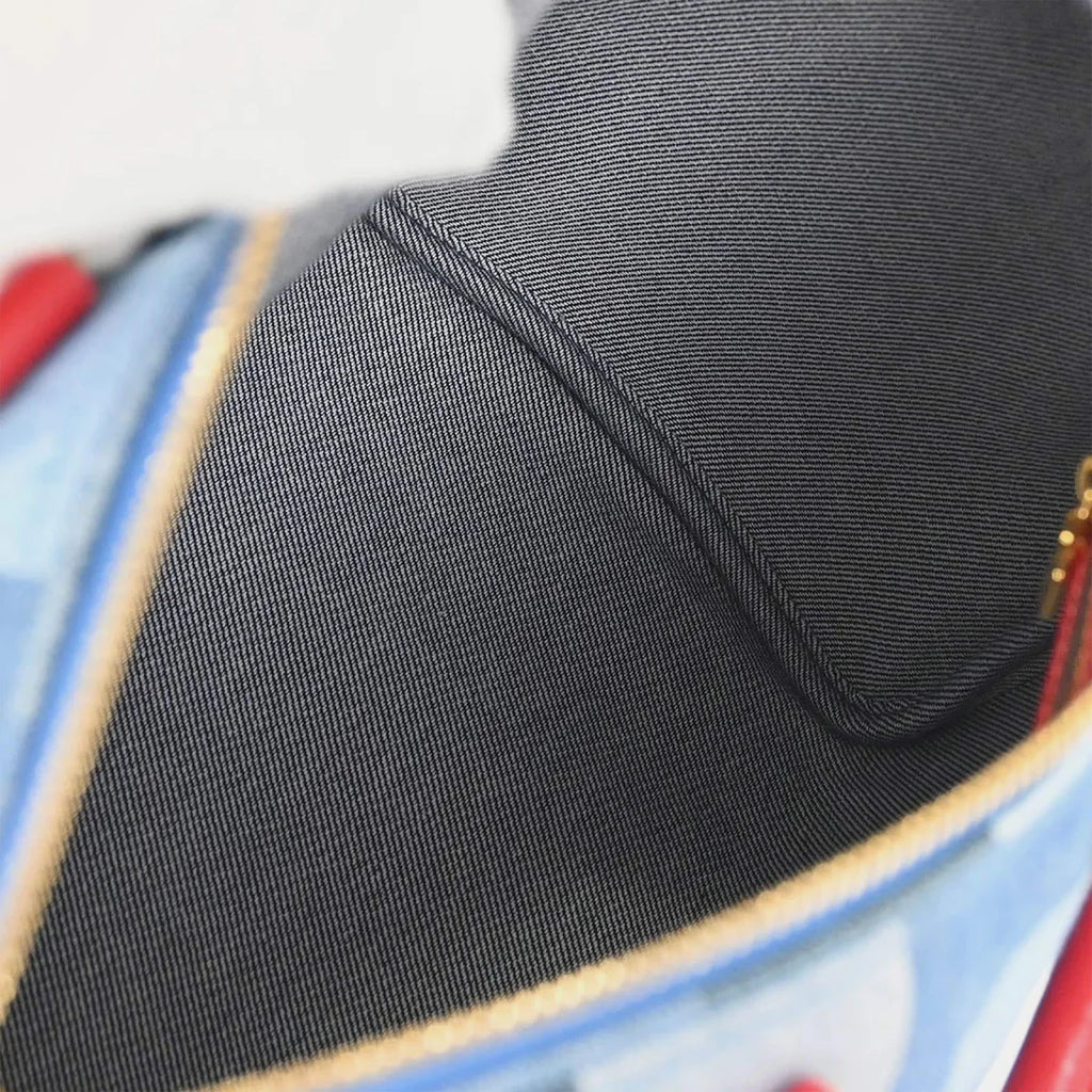 Louis Vuitton Speedy Bandouliere 30 Blue Denim Satchel Bag
