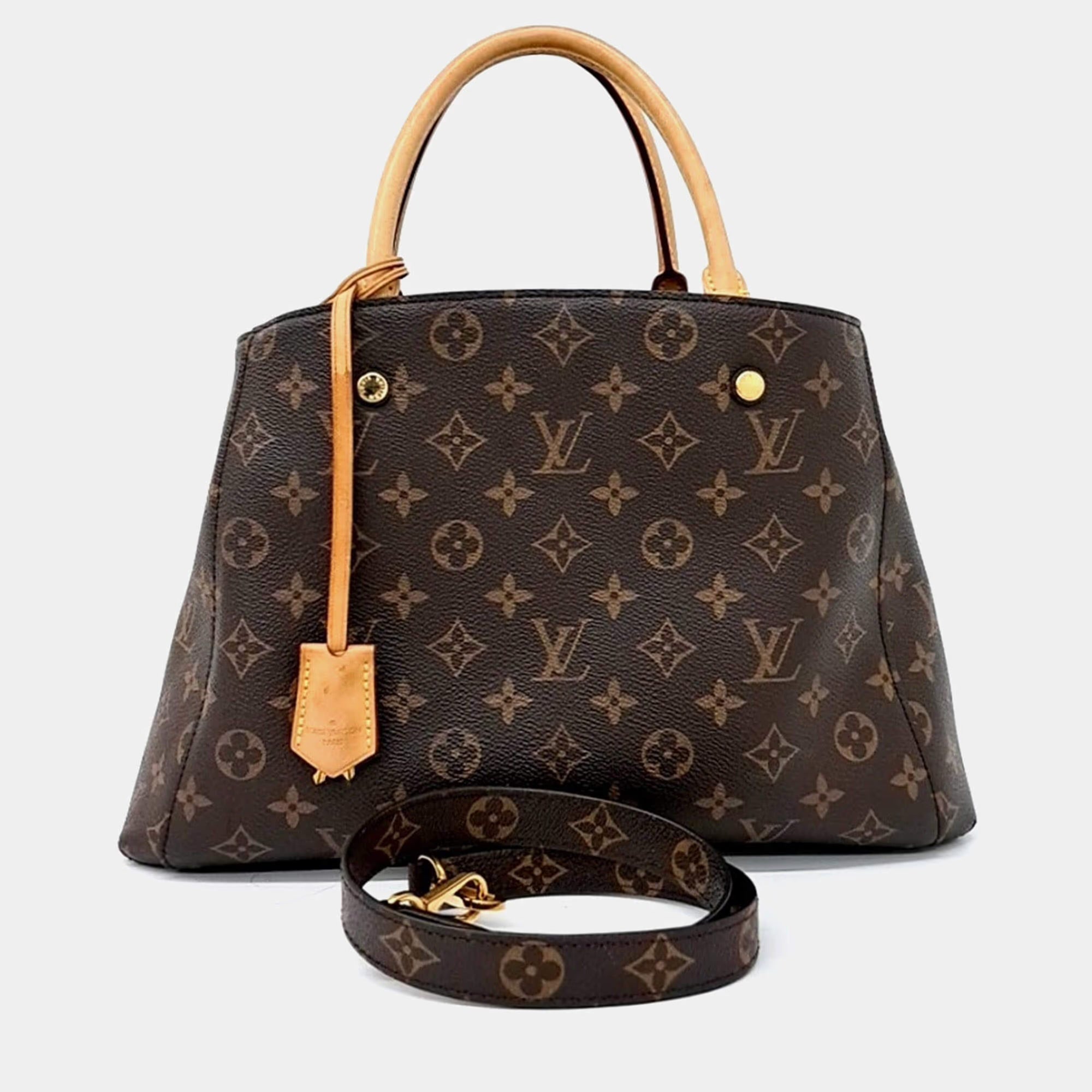 Louis Vuitton Brown PVC Monogram Montaigne MM