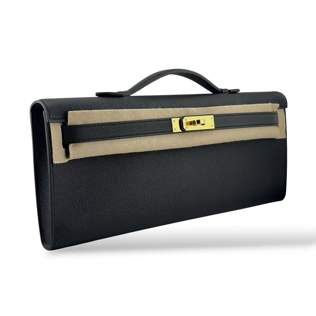 Hermes Kelly Cut Black Epsom GHW