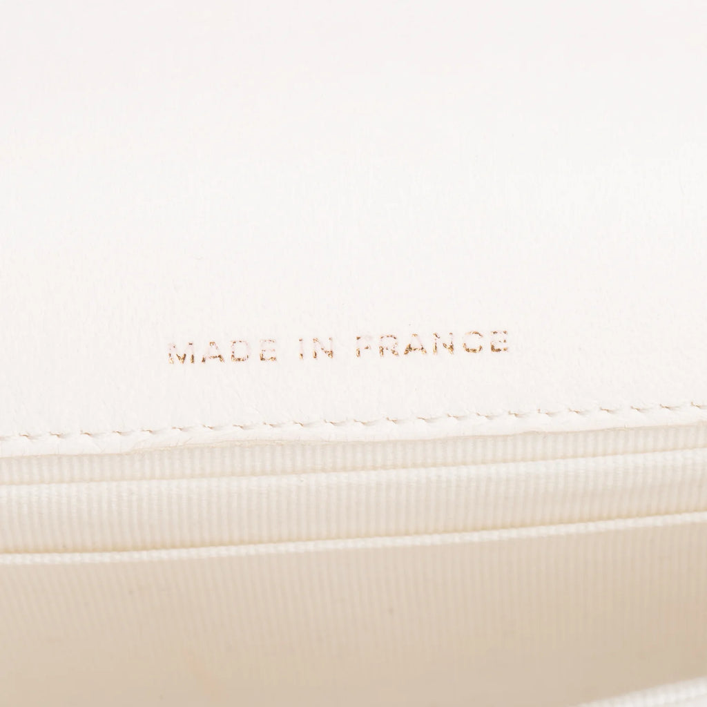 Chanel White Caviar Quilted Mini Heart Crush Waist Bag