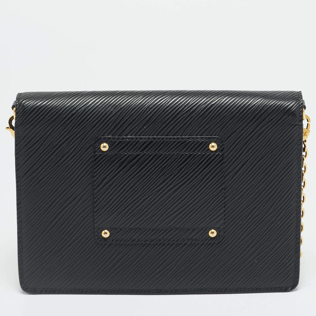 Louis Vuitton Twist Belt Black Epi Leather Chain Pouch