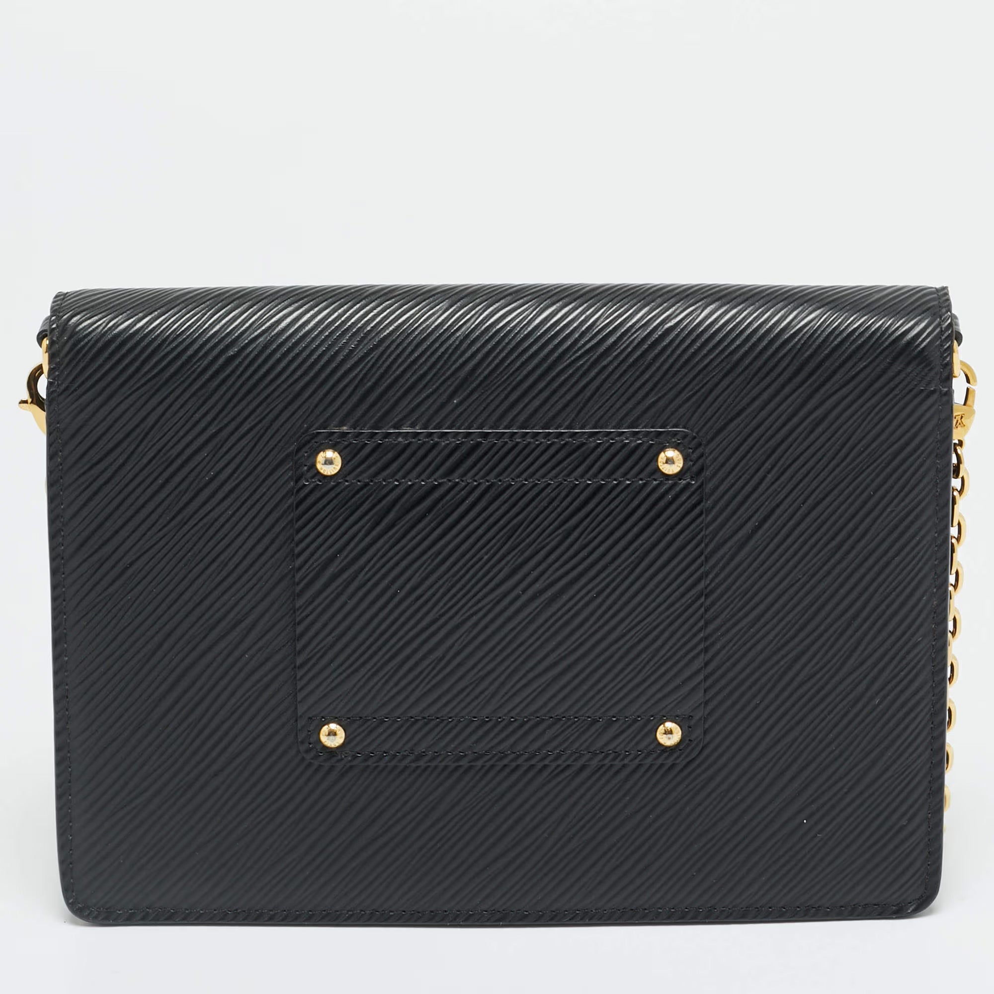 Louis Vuitton Twist Belt Black Epi Leather Chain Pouch