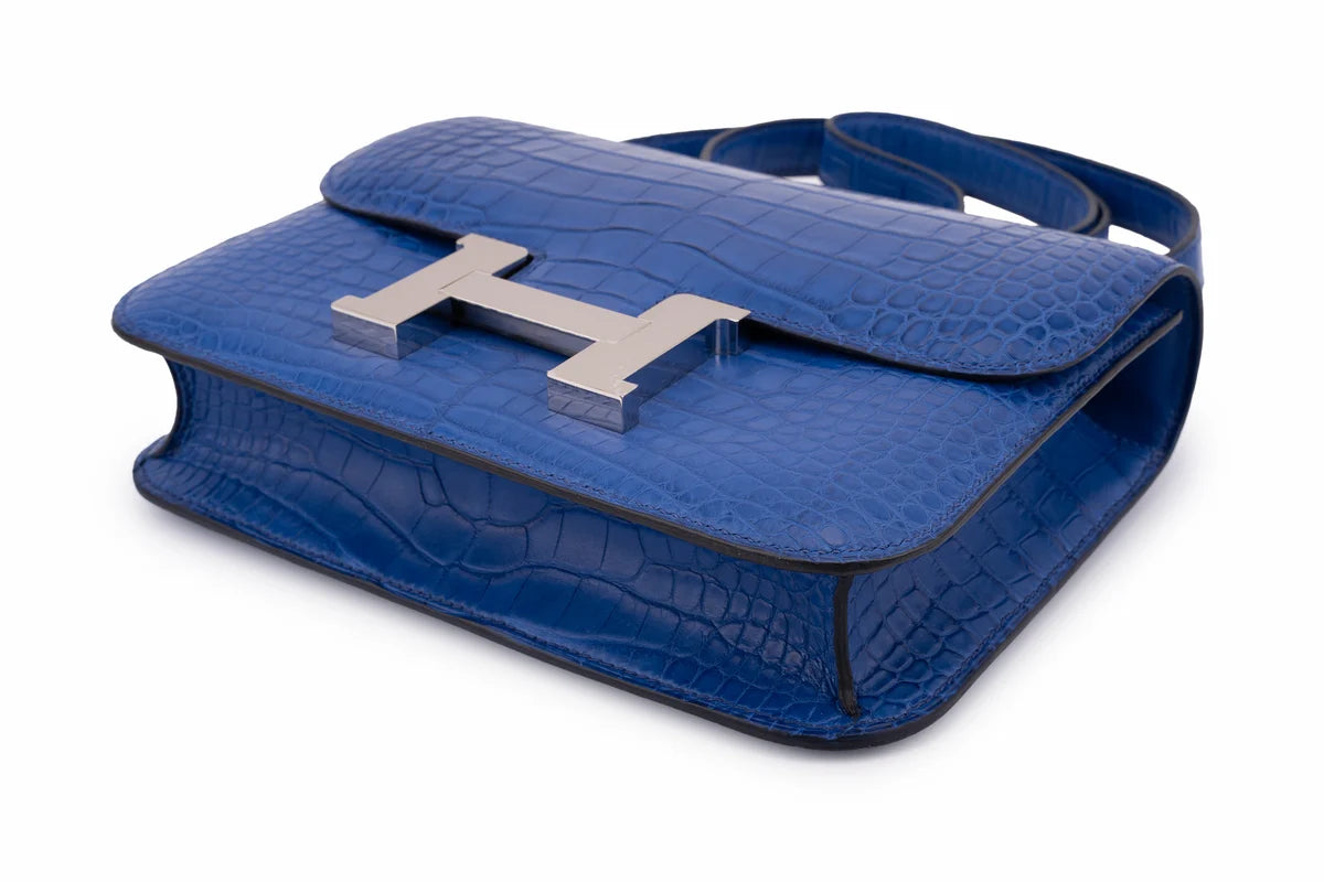 Hermès Constance 24 Exotic Mississippiensis Bleu Royal PHW