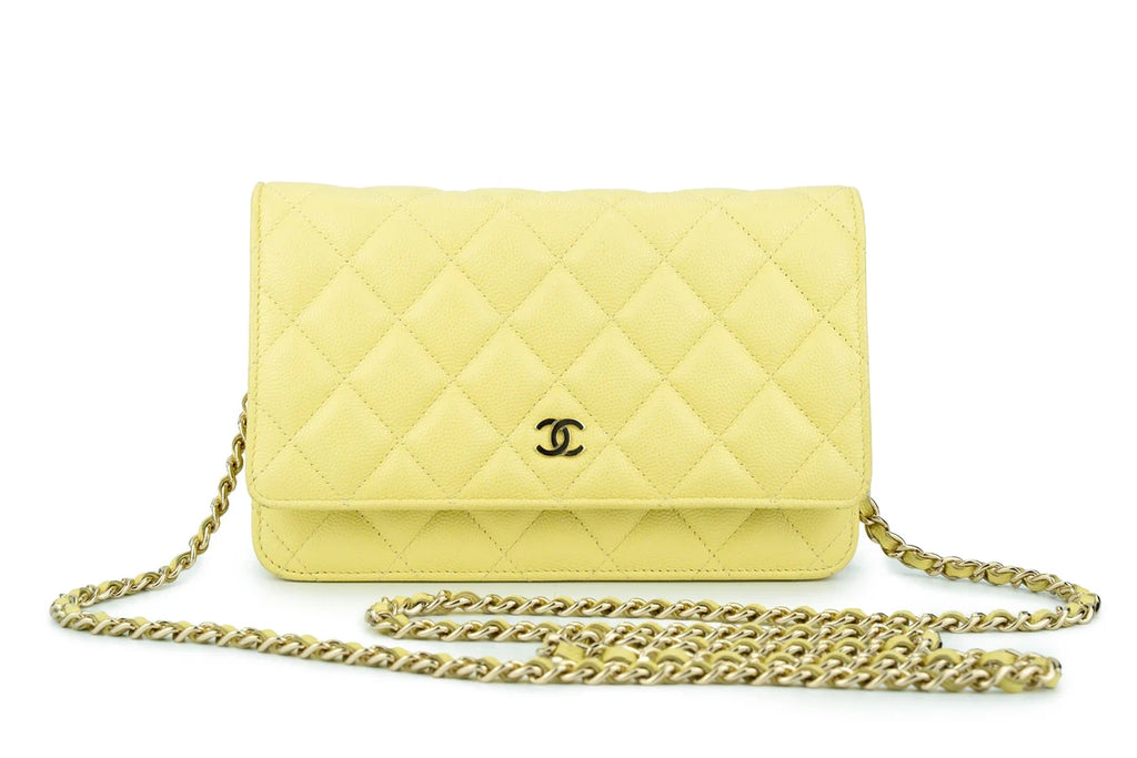 Chanel WOC Caviar Pale Yellow Champagne GHW