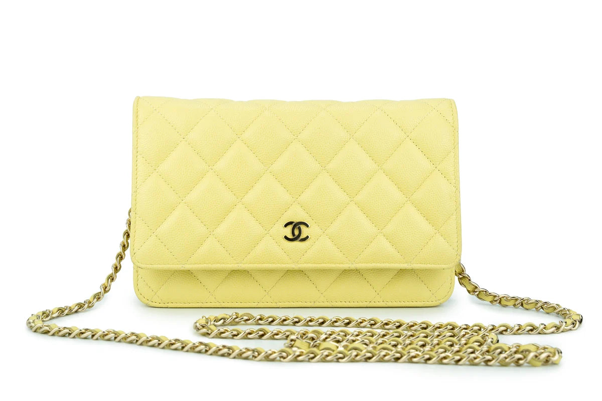 Chanel WOC Caviar Pale Yellow Champagne GHW