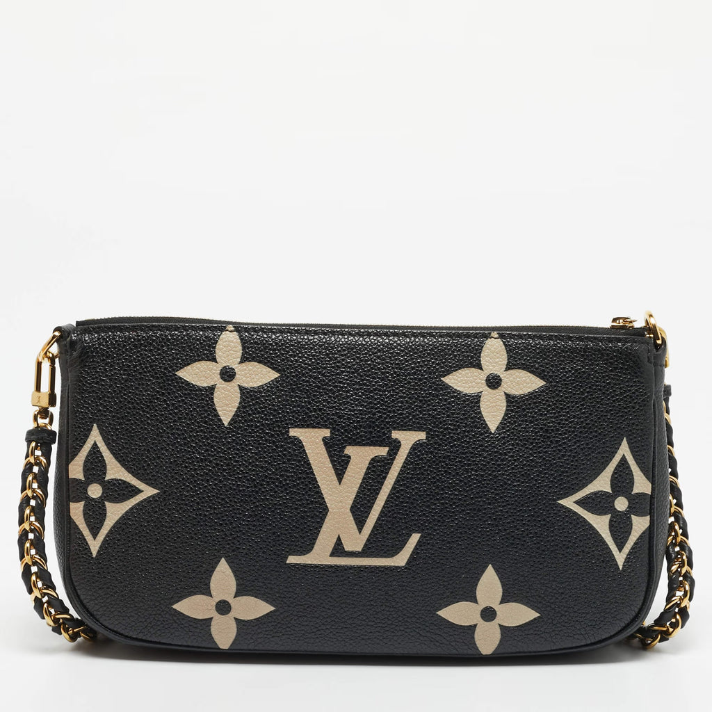 Louis Vuitton Multi Pochette Accessoires Bicolor Monogram Empreinte Leather Bag