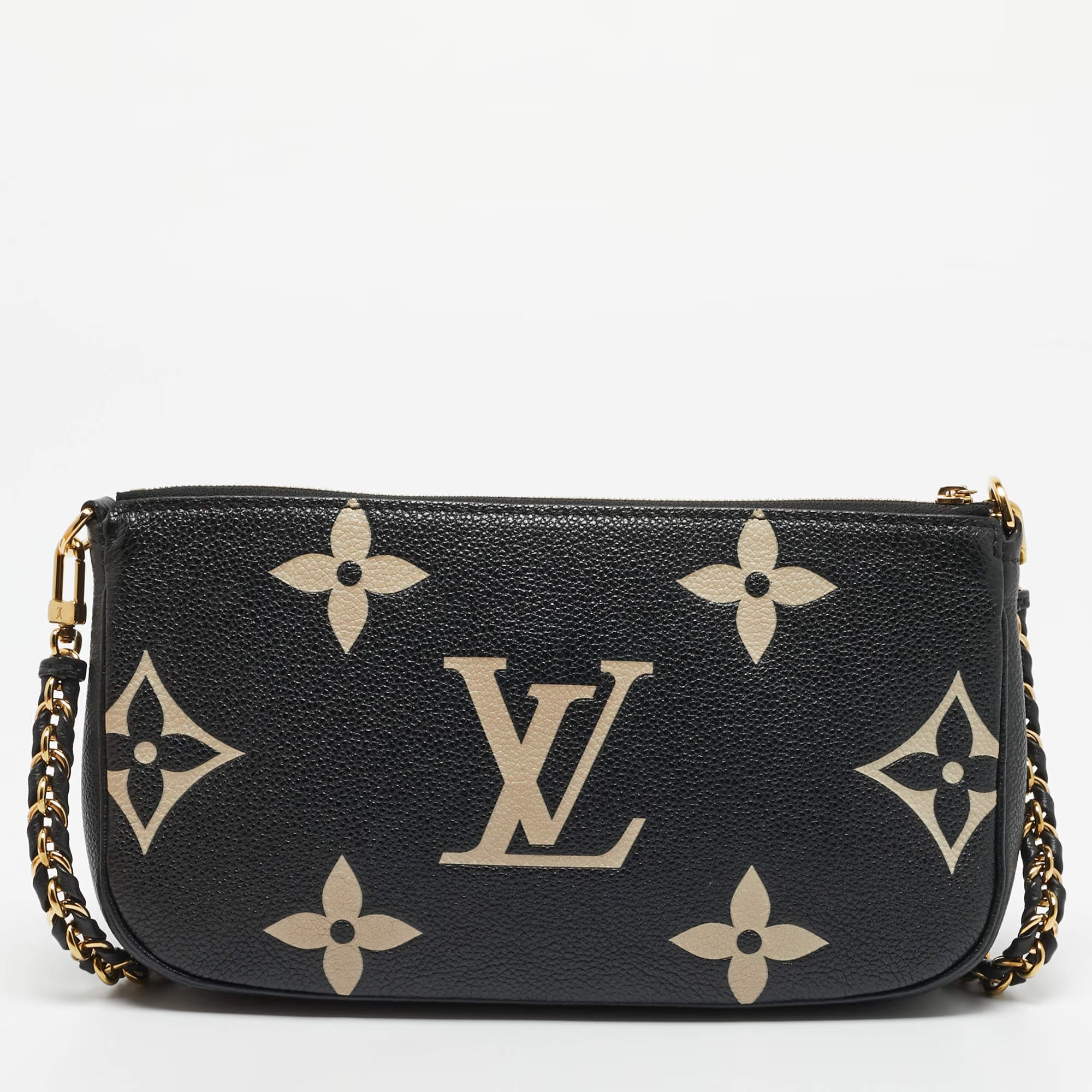 Louis Vuitton Multi Pochette Accessoires Bicolor Monogram Empreinte Leather Bag