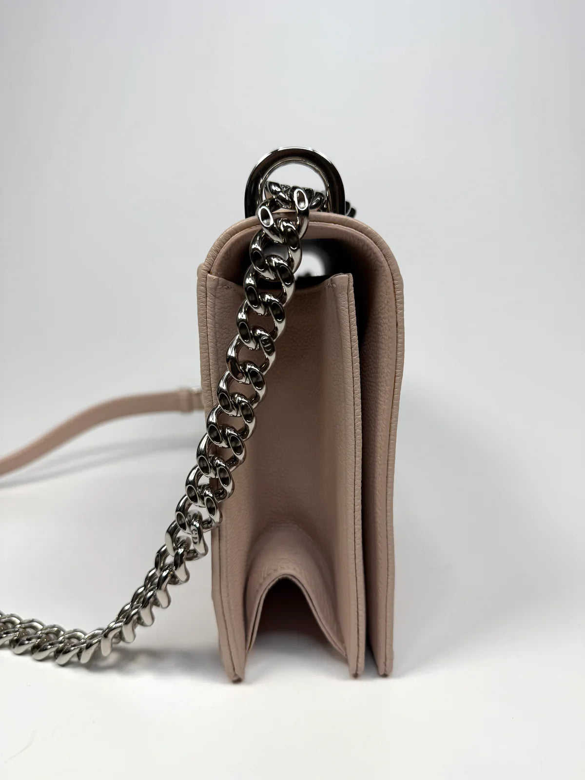 CHRISTIAN DIOR MEDIUM DIORAMA BAG IN BLUSH PINK LEATHER WITH SILVER HARDWARE