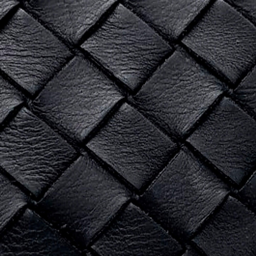 Bottega Veneta Black Leather Mesh Cutch