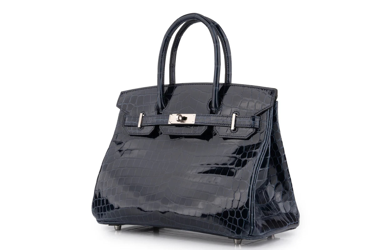 Hermès Birkin 30 Croc Niloticus Bleu Baltique PHW