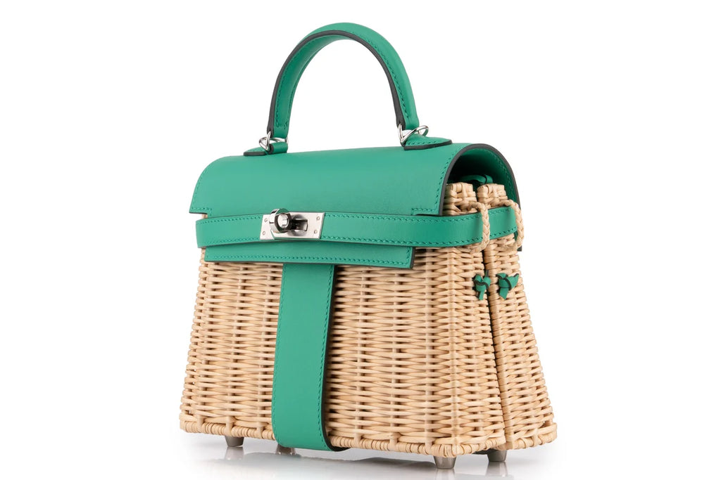 Hermès Mini Kelly Picnic Vert Comic PHW