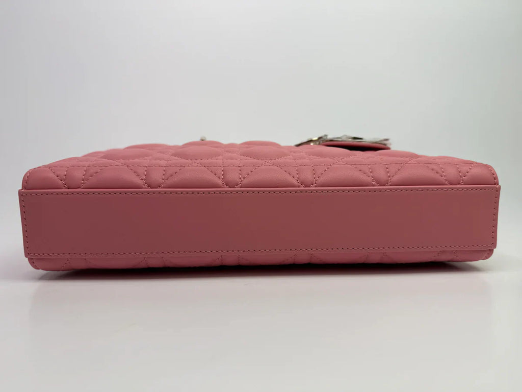 CHRISTIAN DIOR MEDIUM D-JOY IN PINK WITH PALE GOLD HARDWARE